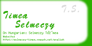 timea selmeczy business card